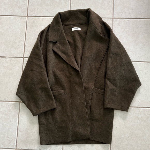 Buck Mason FELTED WOOL BLANKET COAT marled river rock - Picture 2 of 4